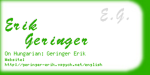 erik geringer business card